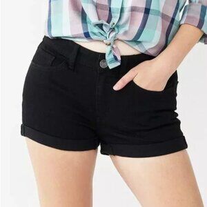 🆕NWOT Juniors' SO® Low-Rise Jean Shortie Shorts • Size 5